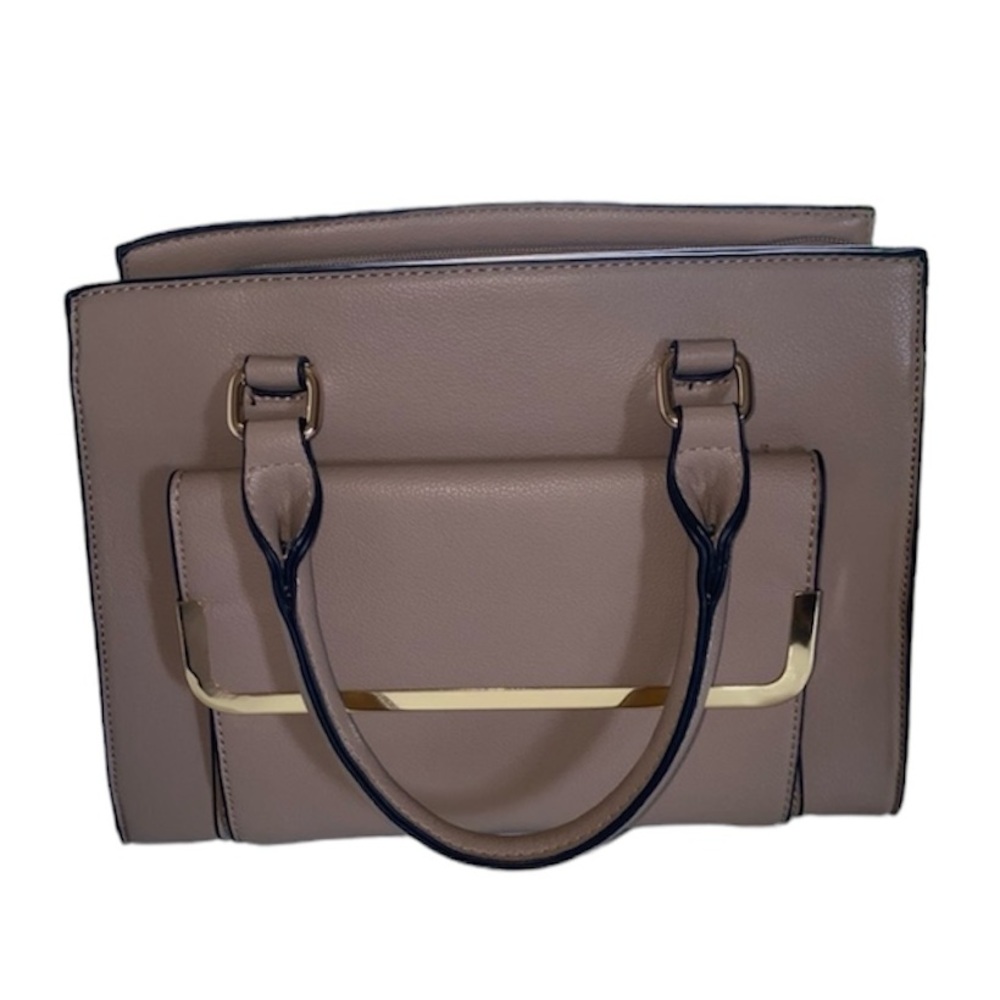 Handbag Shoulder Bag Women’s Solid Tan/Brown/Dusty Rose Faux Leather Purse Cross